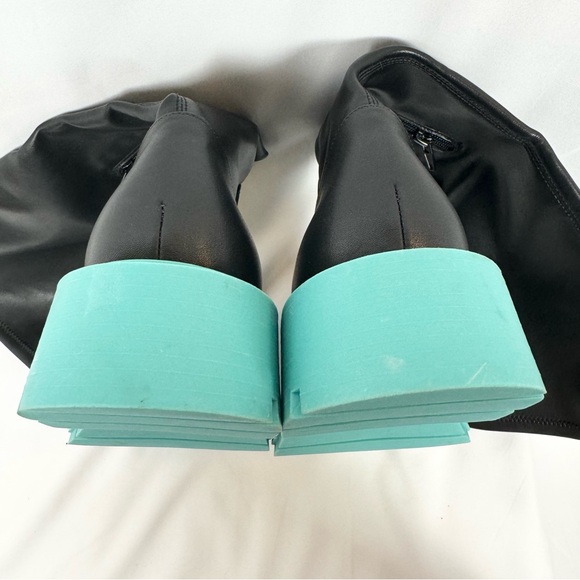 New Charles and Keith womens piper knee high boots black blue chunky us 10 eu 40 - Picture 6 of 7
